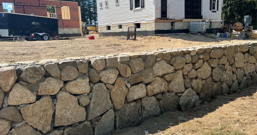 Retaining wall installation