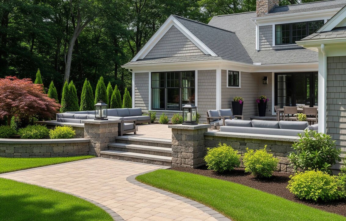 Paver Walkway and Patio Designs MA