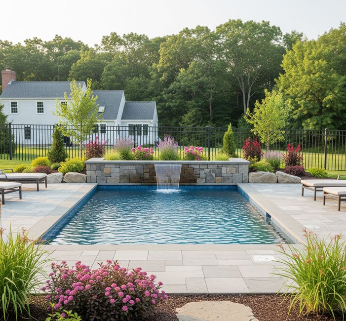 small backyard pool design ideas MA USA