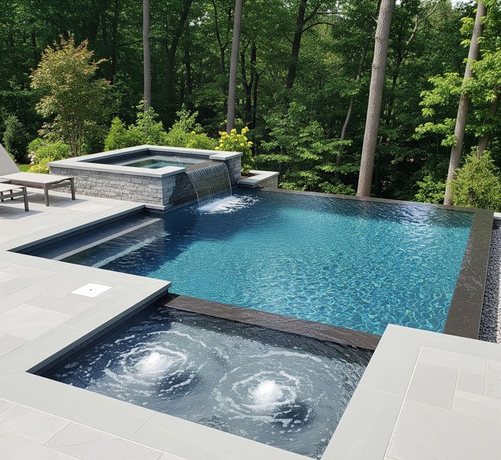 water-feature-pool-design-with-fountains-Lynnfield-MA
