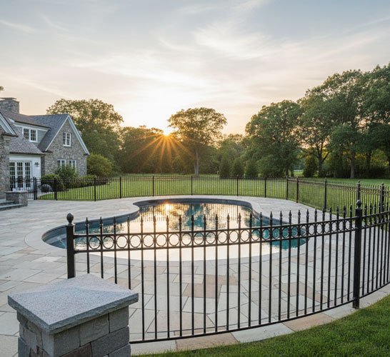 Decorative-pool-Fence-Installation-West-Concord-MA