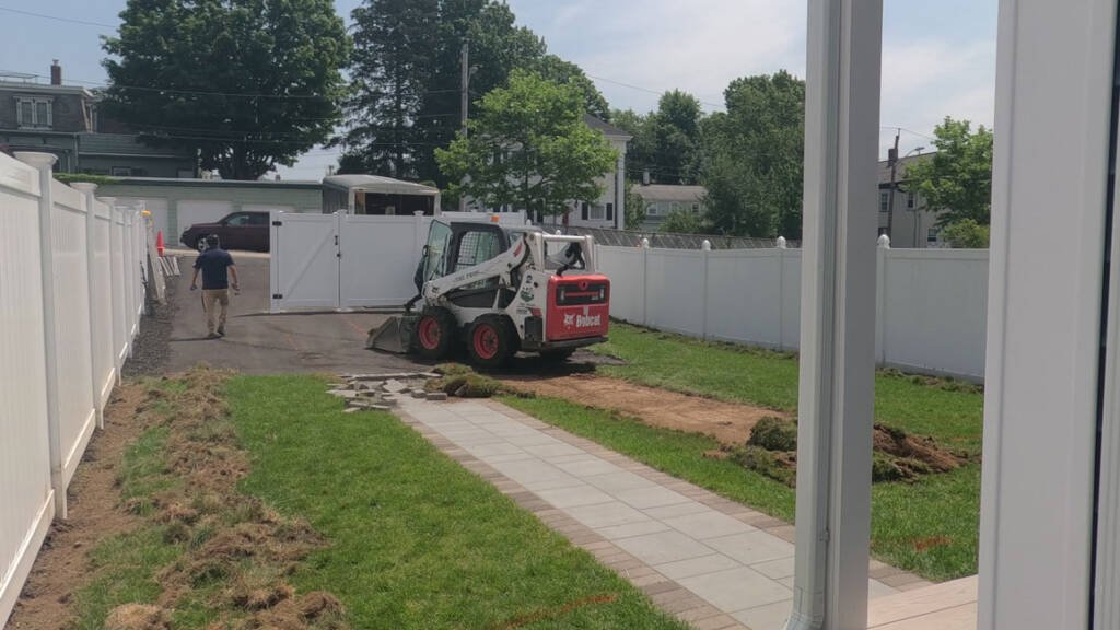 Driveway paver installation in North Shore MA