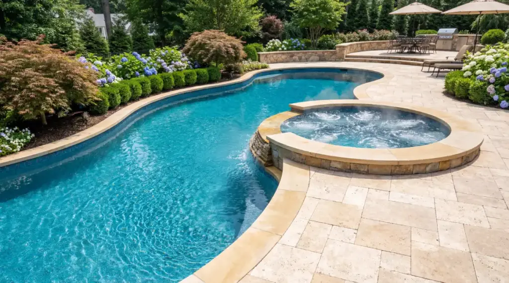 Pool and Spa Combo Project Middlesex County MA