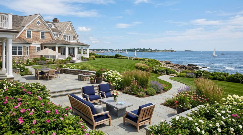 luxury landscape design essex county ma custom outdoor space