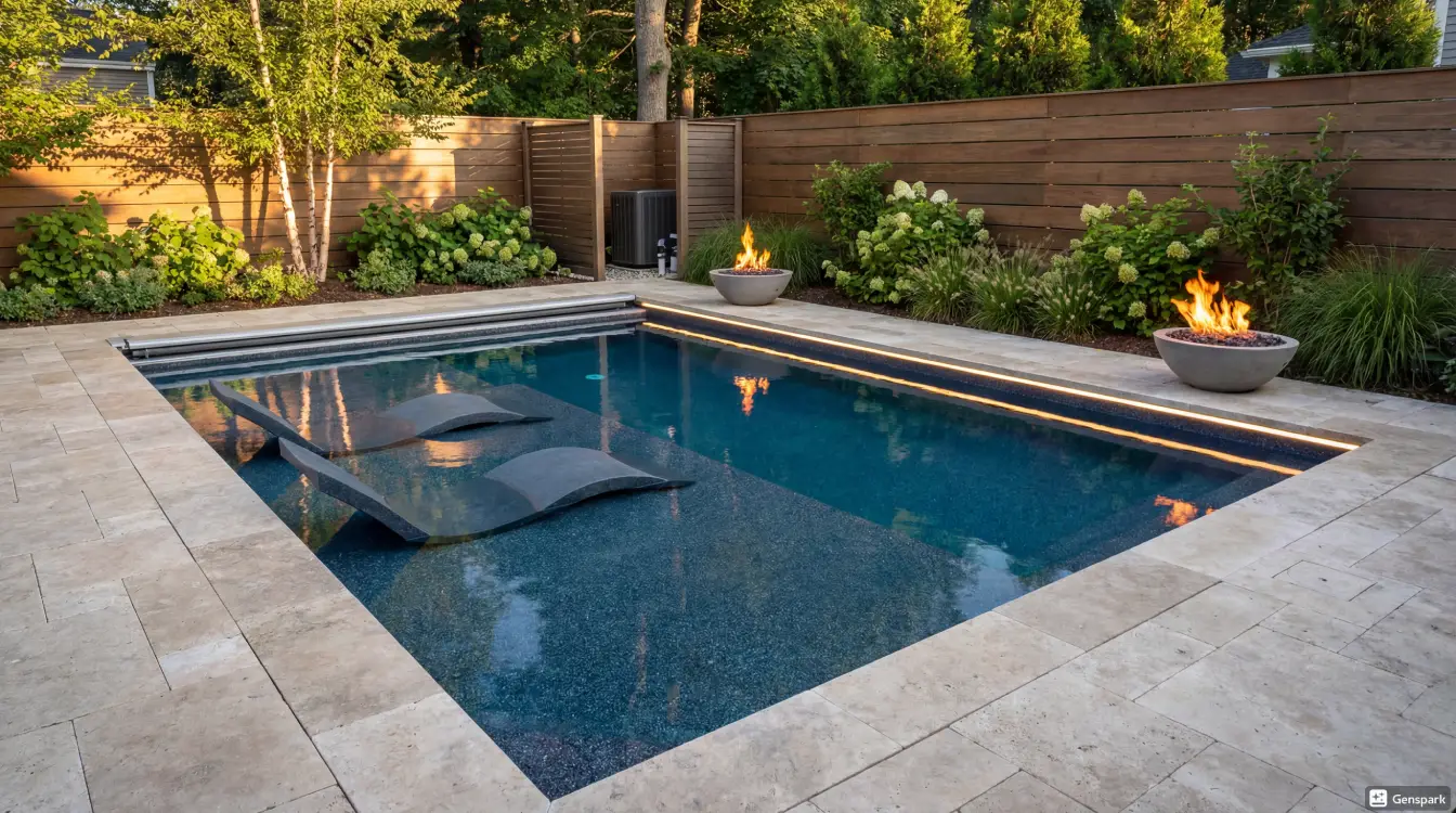 Pool with fencing MA