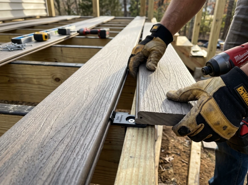 Composite deck installation