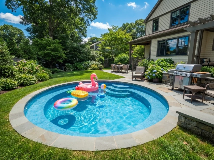 Cocktail pool with floats MA
