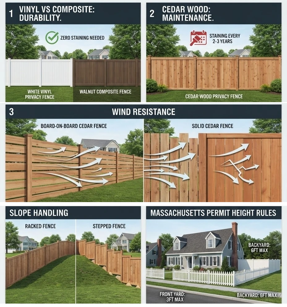 Best Privacy Fence for Massachusetts Styles Compared