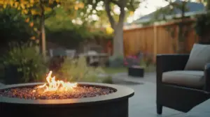 Gas fire pit backyard - Essex County MA