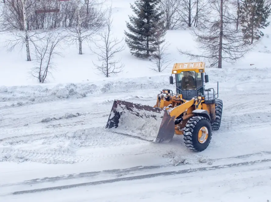 Industrial snow hauling in Lawrence MA commercial lot cleanup