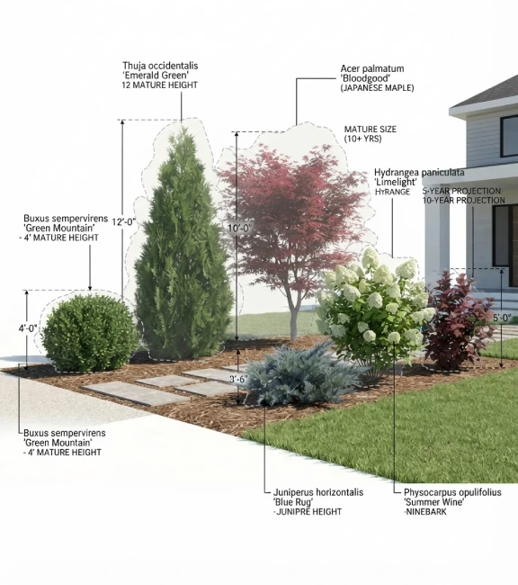 Lexington MA Zone 6 plant growth projection study infographic