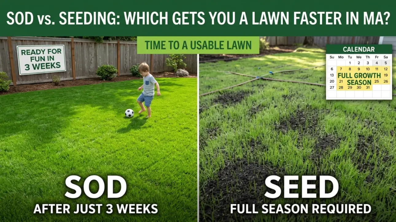 Comparison of sod versus seeding timeline