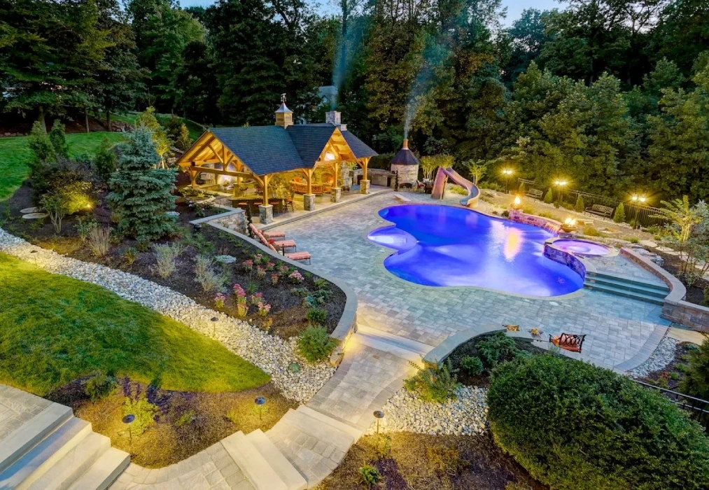 Landscape lighting Project North Shore MA