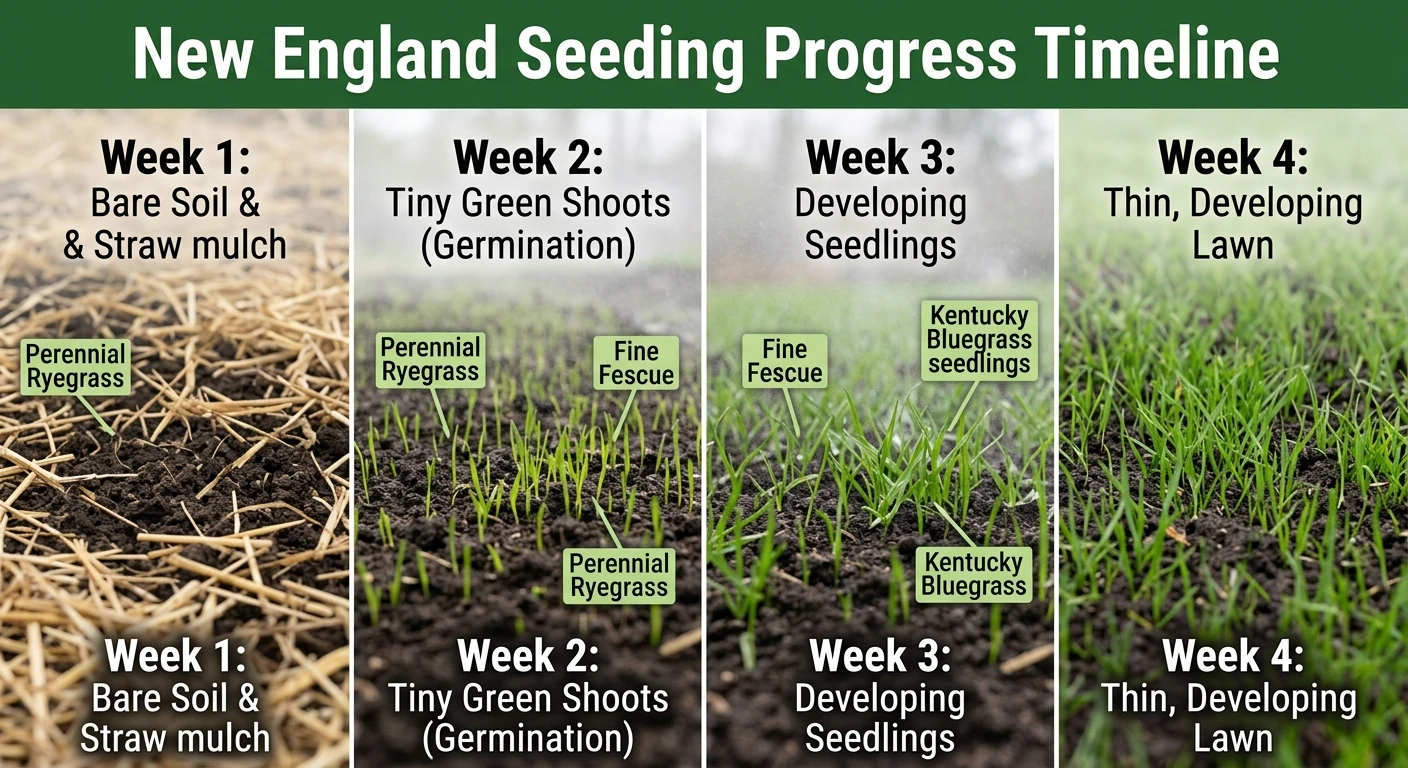 New England seeding growth progress timeline