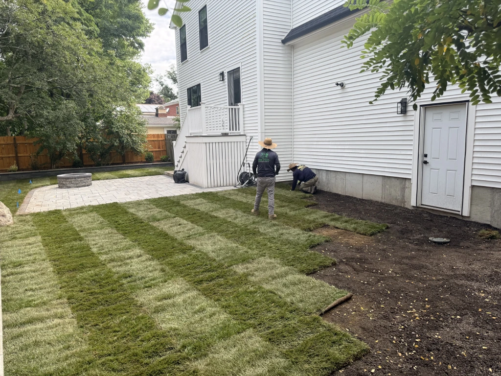 Sod installation North Shore MA