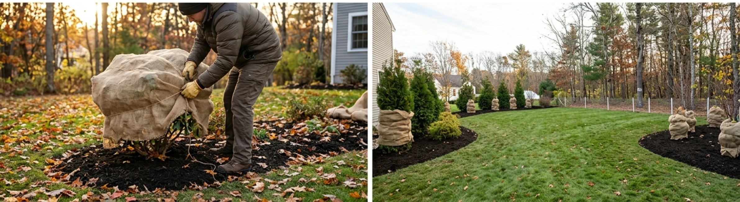 Protect vulnerable shrubs and evergreens Snowfall MA