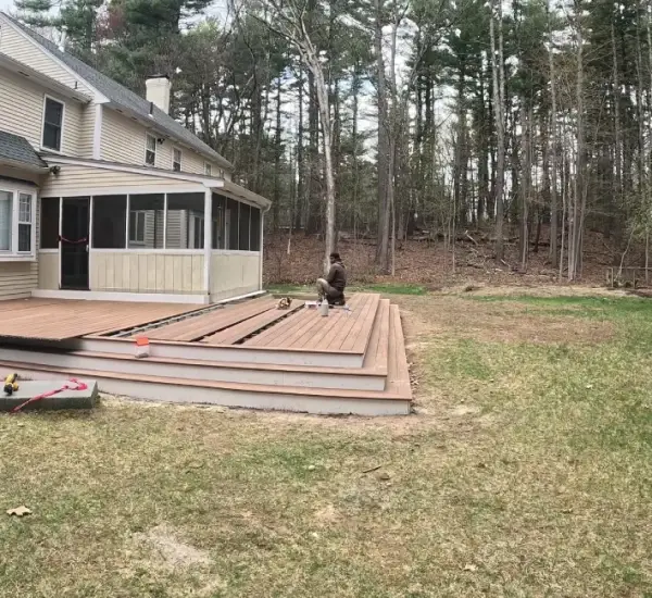 Deck Building project in Melrose MA