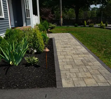 Garden design services in Salisbury, Massachusetts - paver walkway