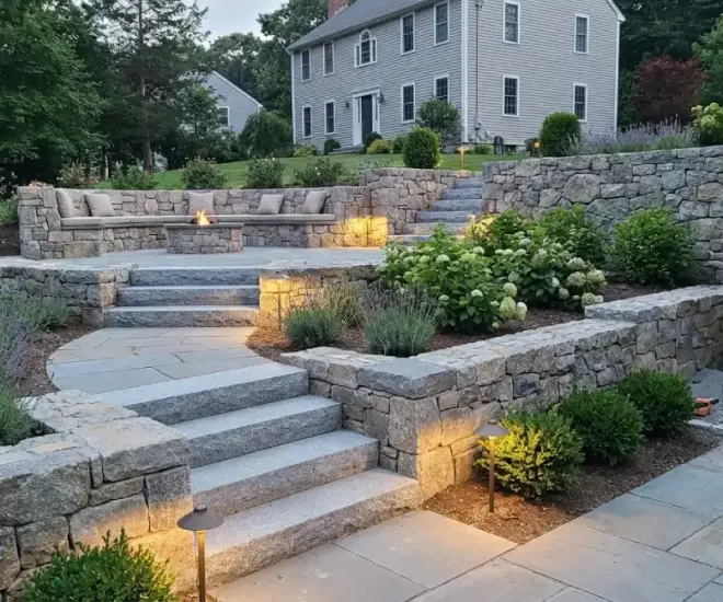 Stone Steps & Terraced Walls Lynnfield MA