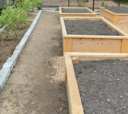 landscaping raised garden beds in North Andover, Massachusetts - cedar planter boxes for vegetables and herbs